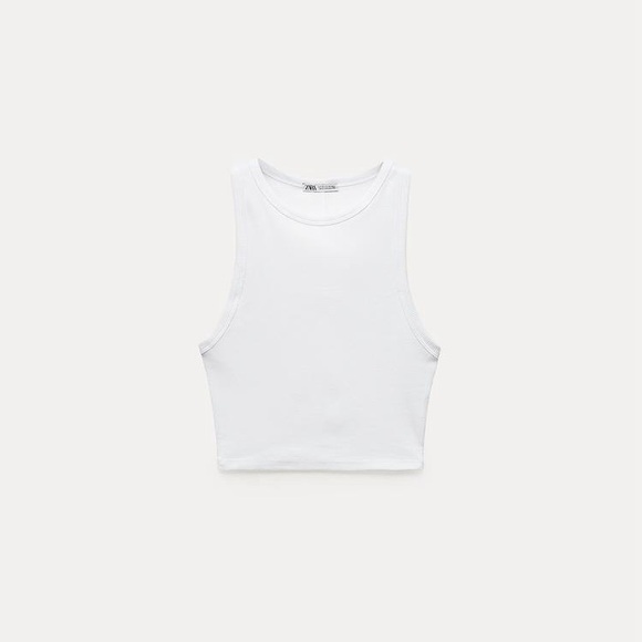 2 ZARA TANK TOPS CROPPED LENGTH - ONE BLACK AND ONE WHITE - BUNDLE OF TWO - Picture 9 of 11